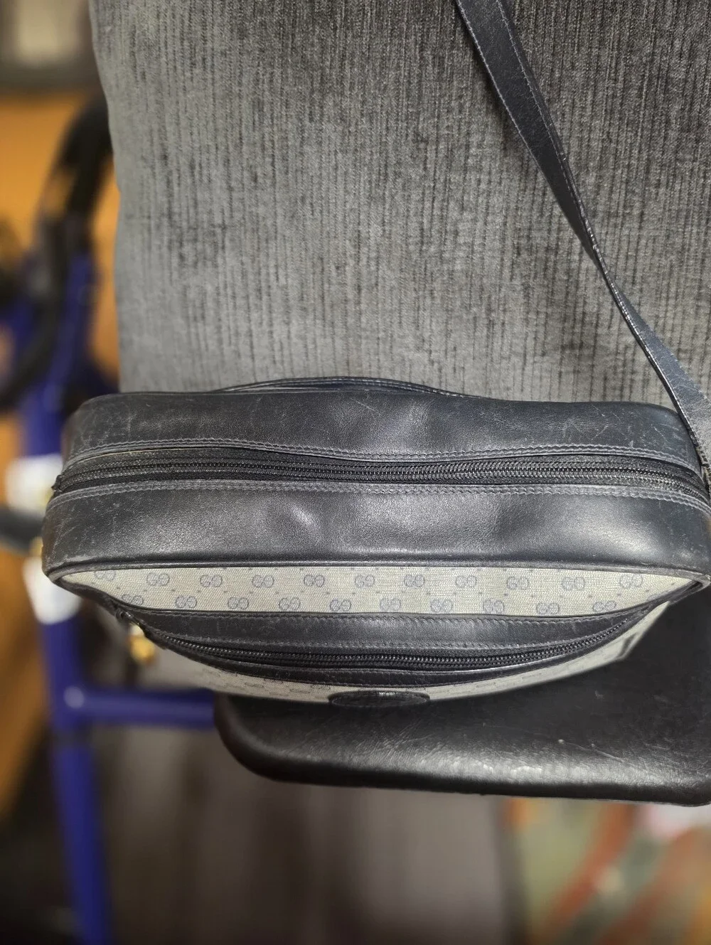 Vintage Gucci Micro GG Supreme Crossbody Camera Bag